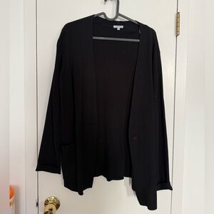 Jigsaw Black Open Front Cardigan - M